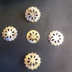 3,Ozdobné gombíky z mosadze a alpaky velkosť 33mm a27 mm,