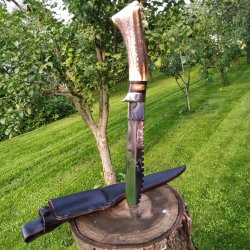 Nôž Rambo  38cm,motív delfín